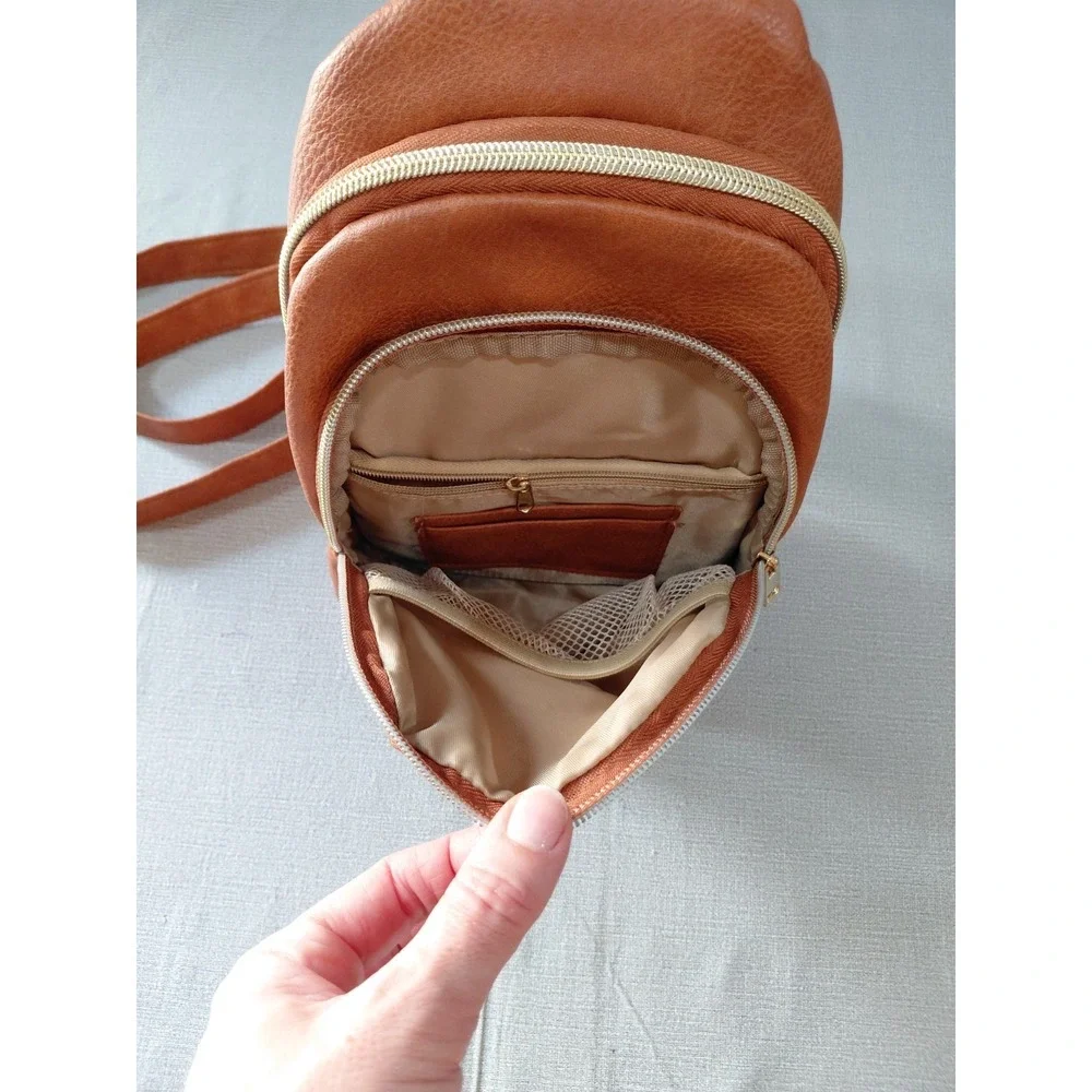 Purple Finch Mini Sling Crossbody Diaper Bag Backpack Pacifier Case Changing Pad